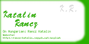 katalin rancz business card